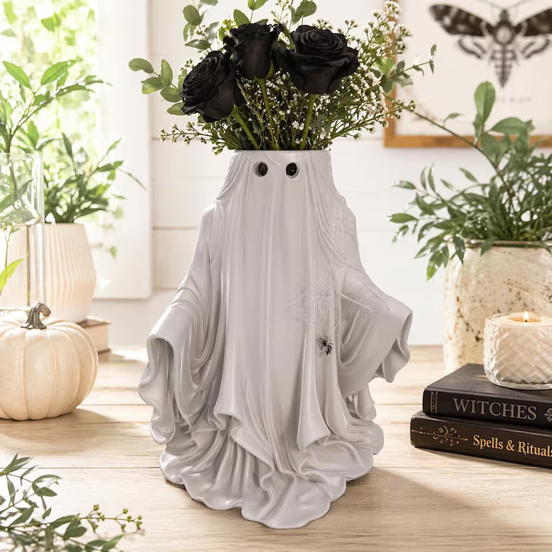 Halloween Ghost Flower Pot Resin Figurine Tabletop Decor