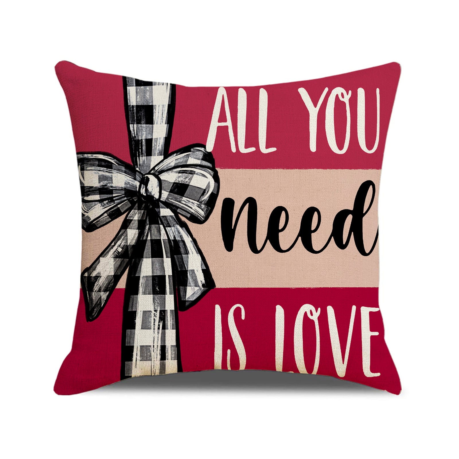 Valentine Heart Pillow Covers Set with Love Letter Prints