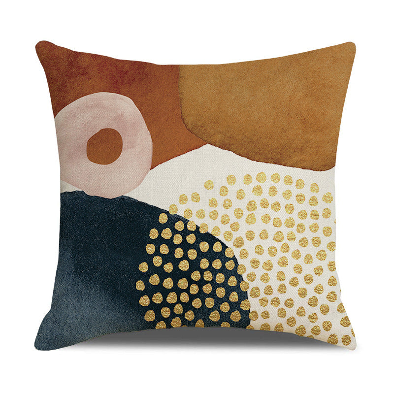 Modern Abstract Linen Throw Pillow Cover for House Decor