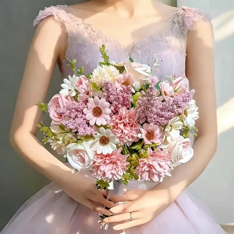 Artificial Floral Bouquet Rose Daisy Home Decor