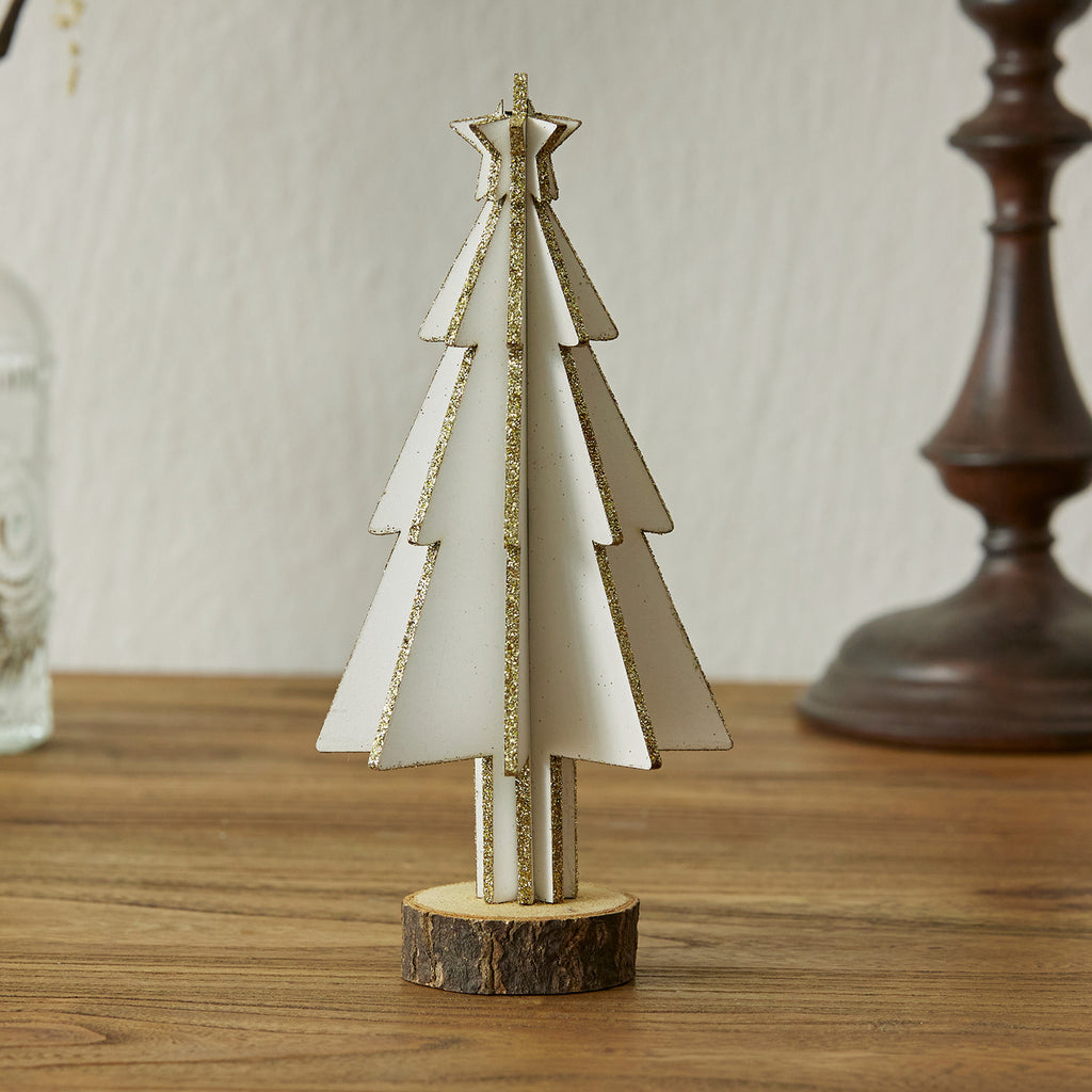 Mini Wooden Christmas Tree Tabletop Holiday Decor