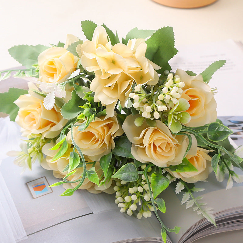 Valentines Day Romantic Rose Artificial Bouquet Home Decor