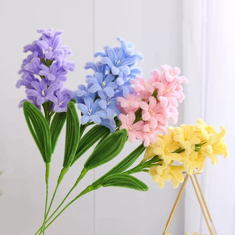 Handmade Hyacinth Flower Stem Faux Floral Decor