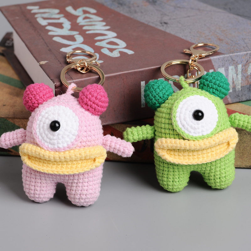 Crochet Animal Keychain Cute Handmade Plush Bag Charm