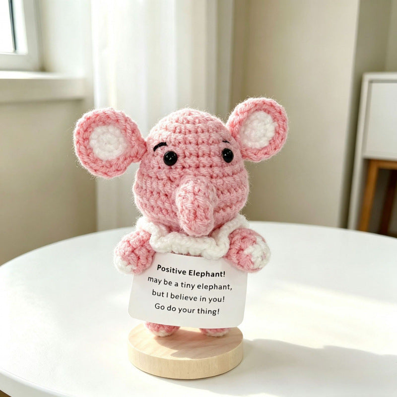 Handmade Crochet Animal Mix Figurine Desk Ornament Home Decor