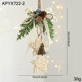 Rustic Christmas Bell Door Hanger Pinecone Decor