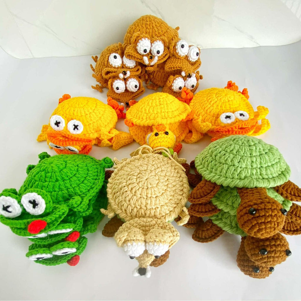 Handmade Crochet Animal Coaster Knit Mug Mat Table Decor