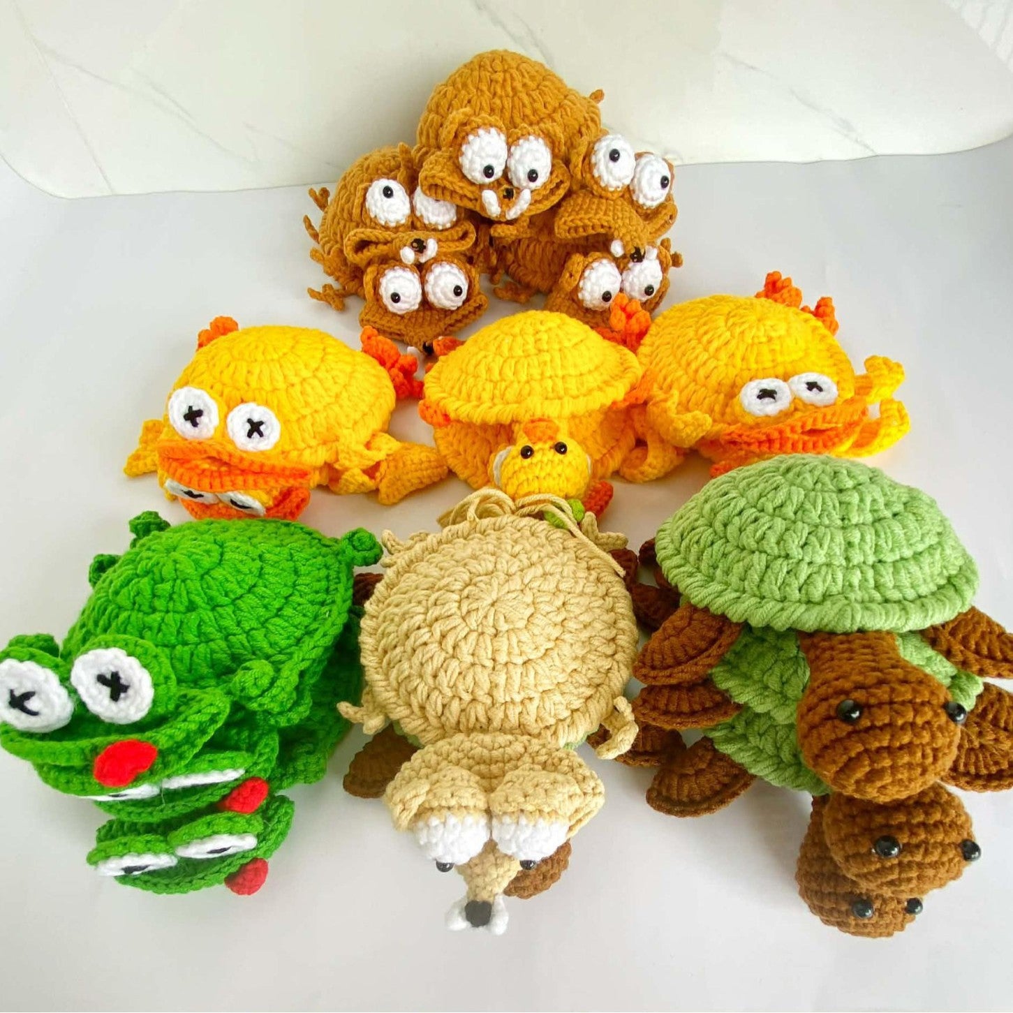 Handmade Crochet Animal Coaster Knit Mug Mat Table Decor