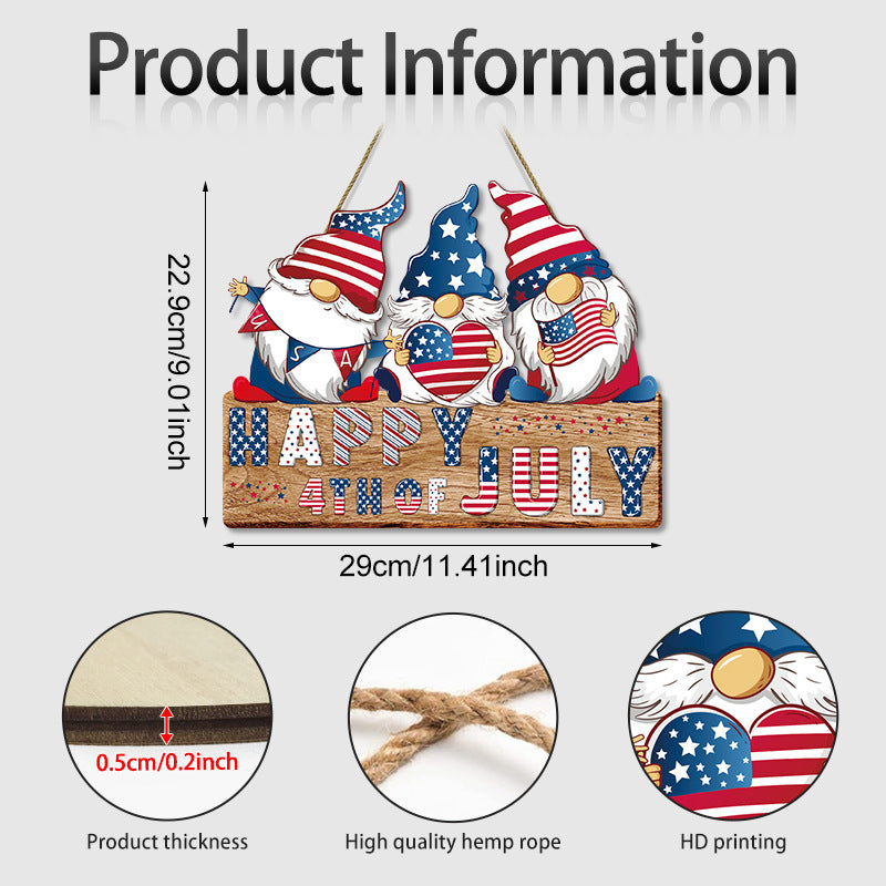 4th of July USA Wooden Hanging Decor Assorted Styles