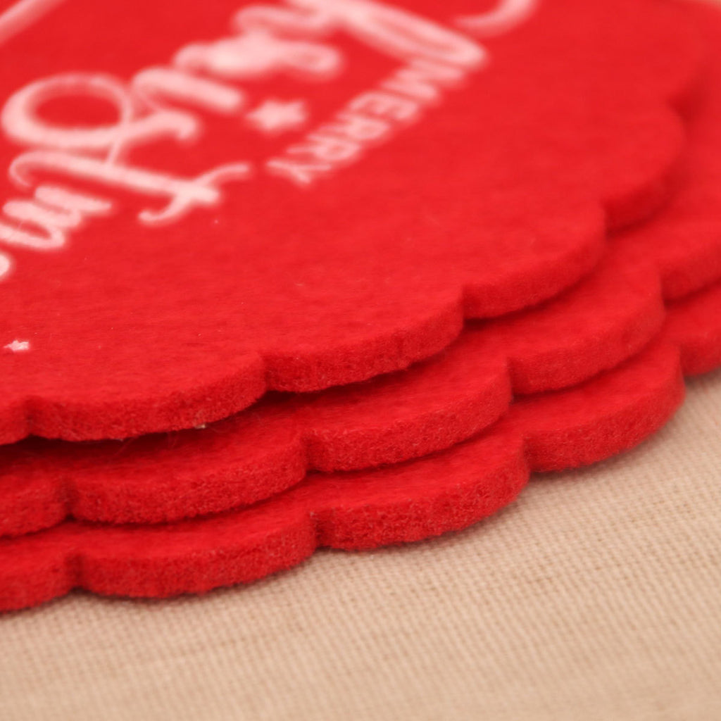 Christmas Felt Coaster Holiday Table Decor