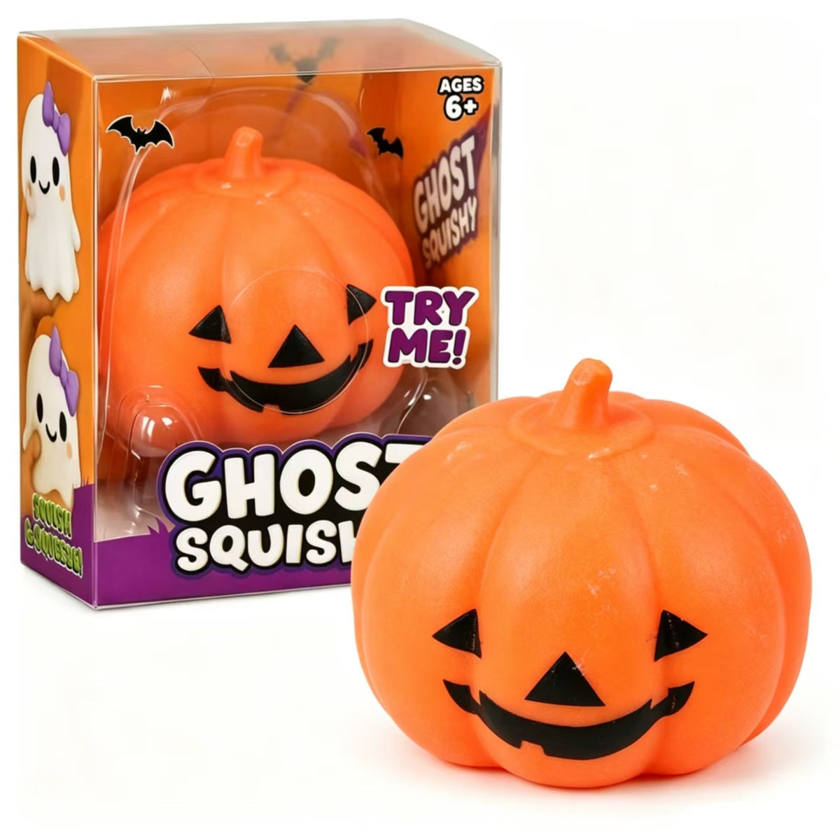 Halloween Ghost Pumpkin Squishy Toy Fidget Stress Relief Toy