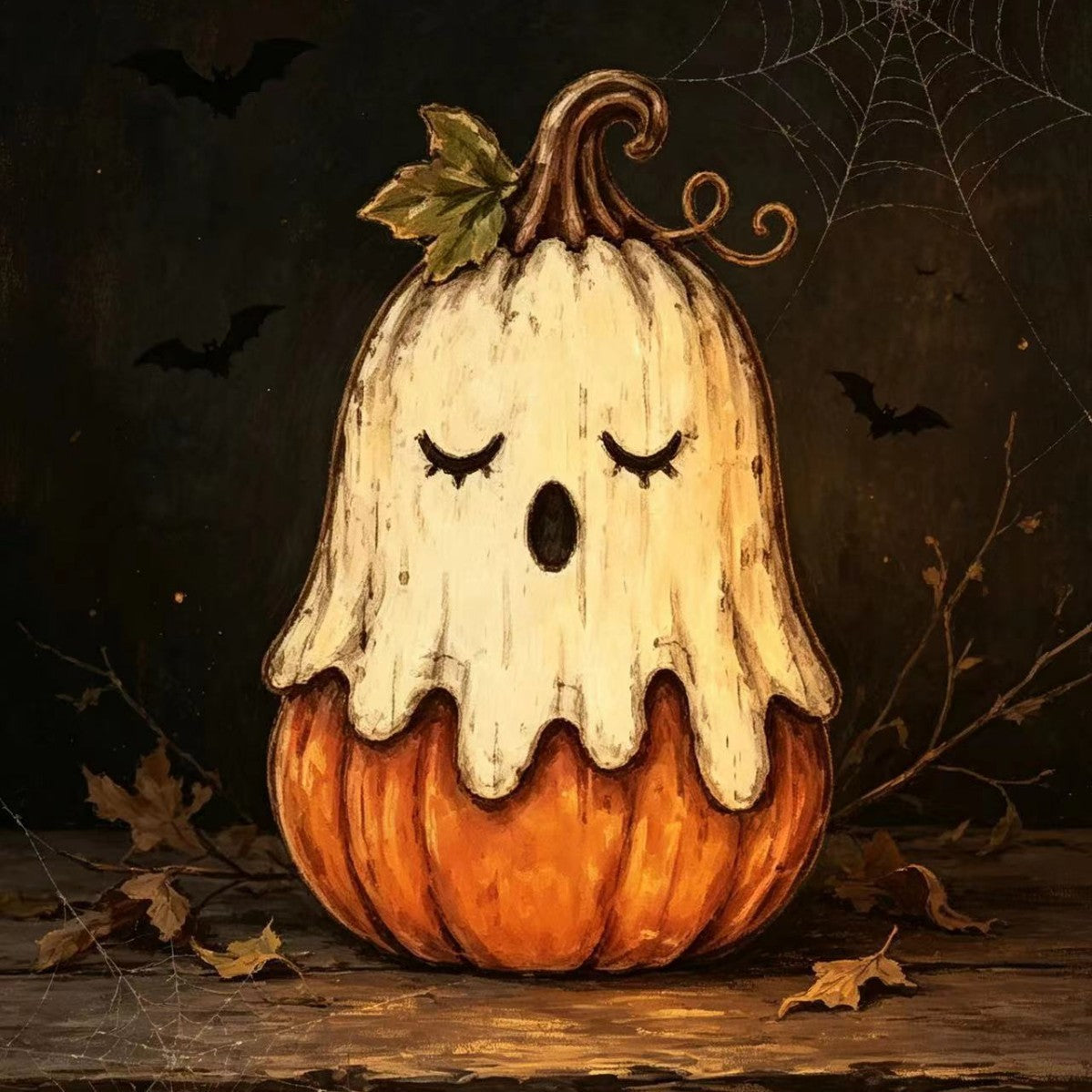 Spooky Halloween Wooden Sign Tabletop Figurine Seasonal Decor
