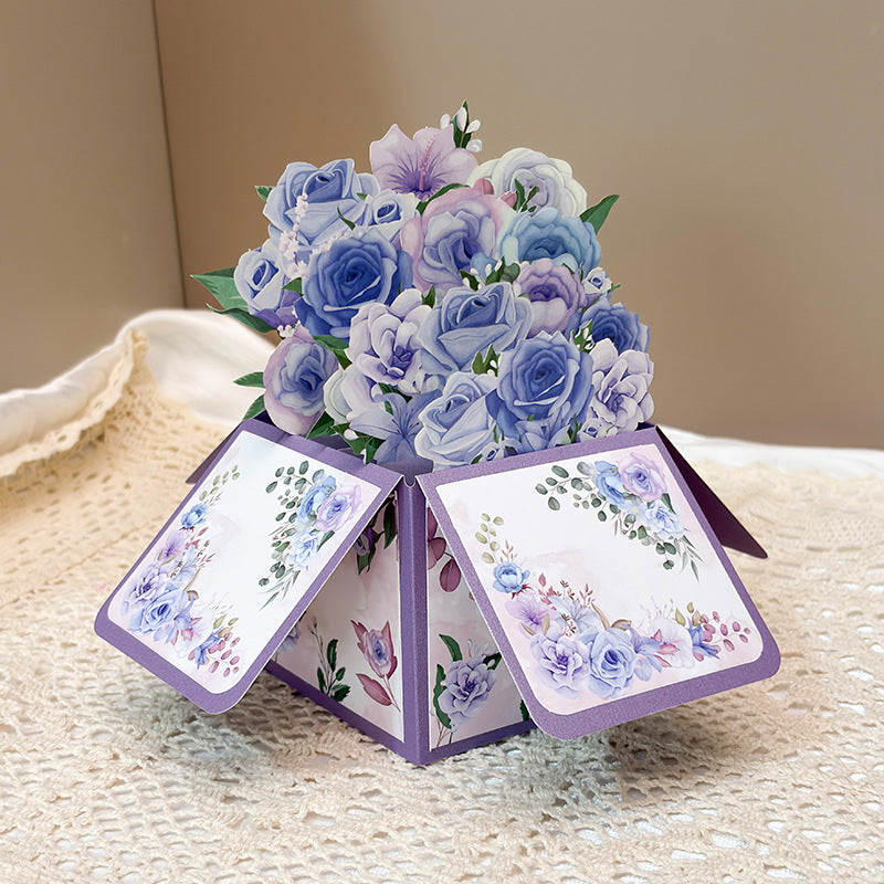 Mothers Day Explosion Box Card 3D Floral Pop Up Gift