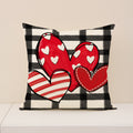 Red Heart Throw Pillow Cover Valentine Decor for Sofa and Bedroom