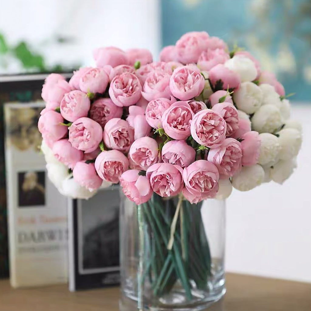 Valentine’s Day Faux Peony Bouquet Romantic Home Decor