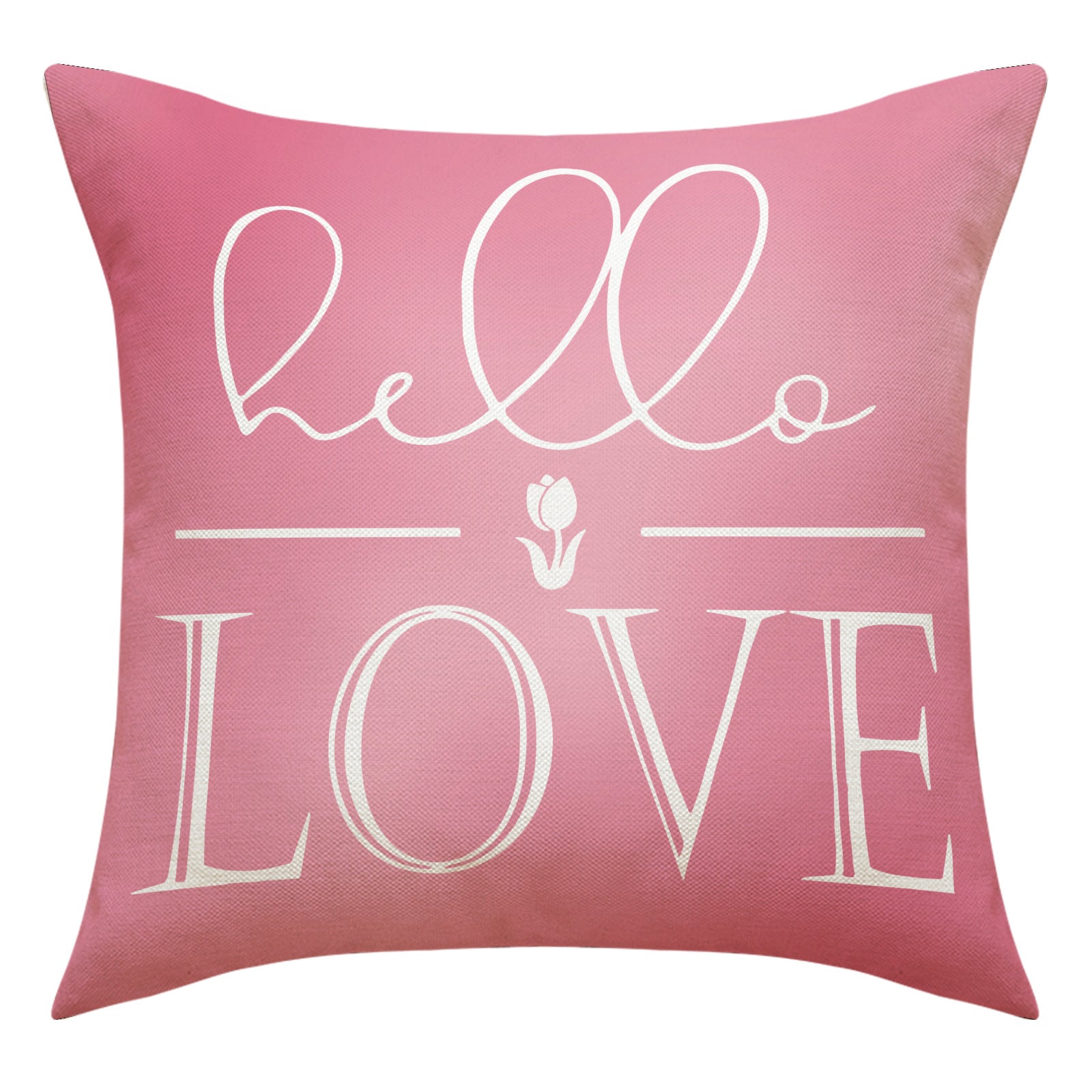 Valentine Tulip Print Linen Pillow Covers Spring Gift Decor