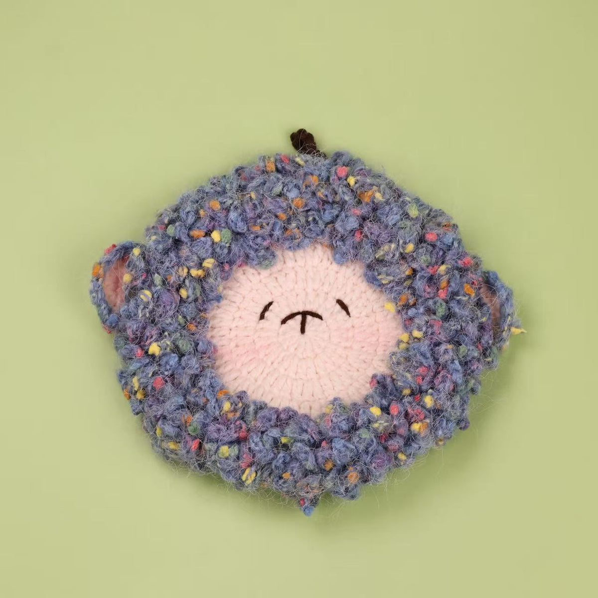 Handmade Crochet Sheep Coaster Cute Animal Drink Mat