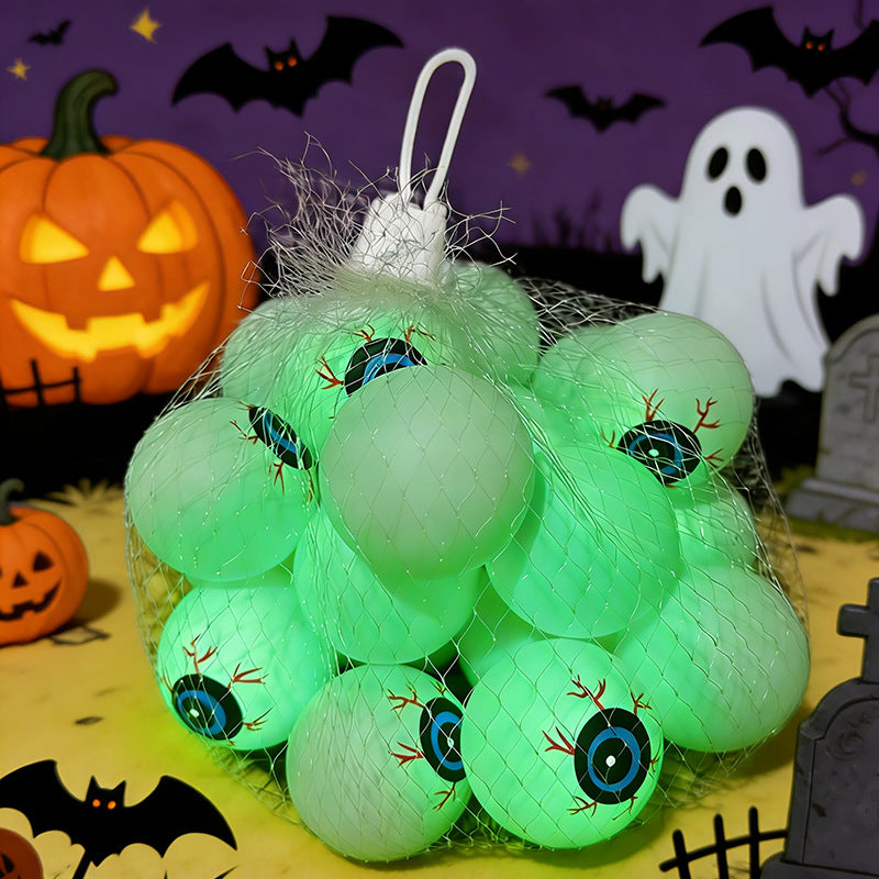Halloween Glow Eyeball Decorations Light Up Party Props