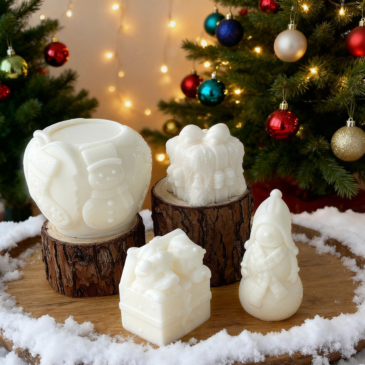Christmas Santa Candle Holiday Decorative Candle for Home Decor
