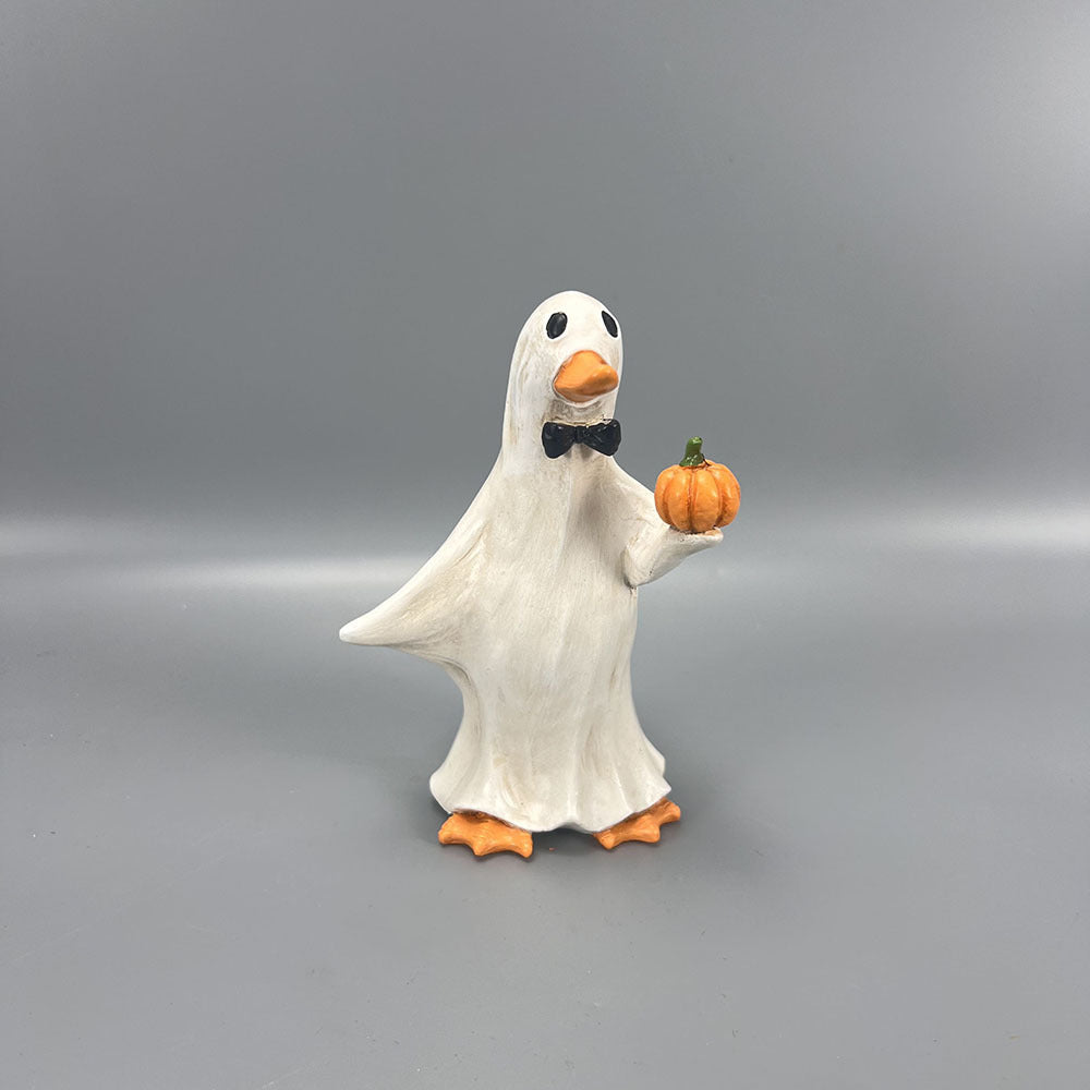 Resin Halloween Duck Figurine Seasonal Tabletop Decor