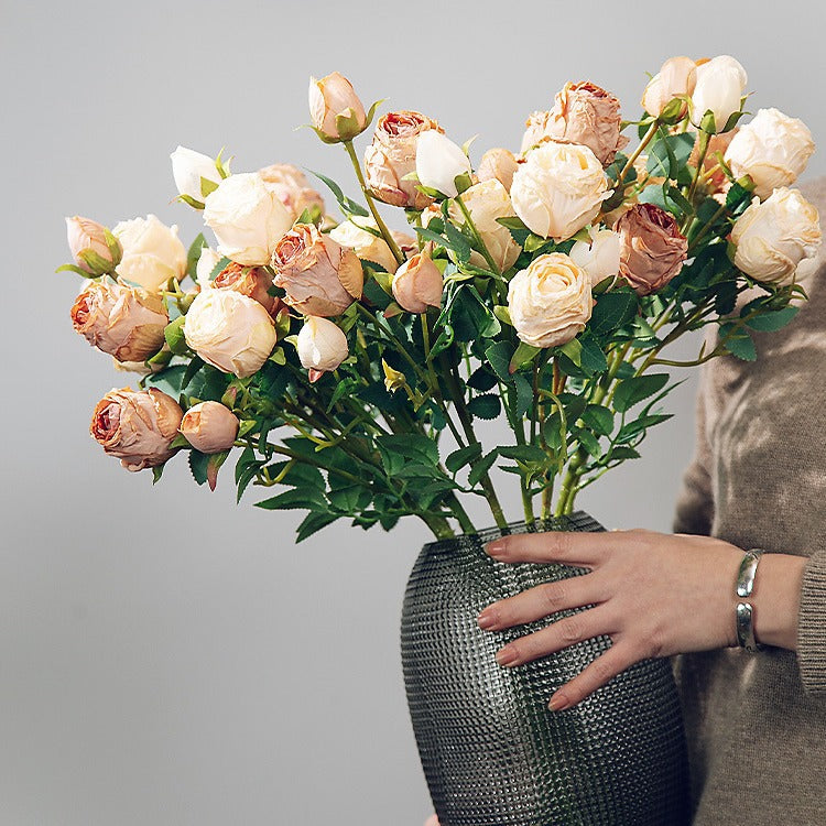 Valentine’s Day Faux Rose Bouquet Silk Flowers Home Decor