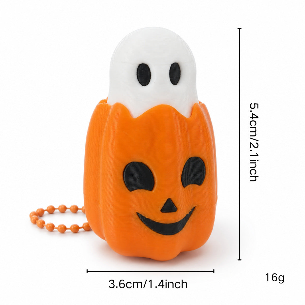 Halloween Clicker Fidget Toy Ghost Stress Relief Keychain