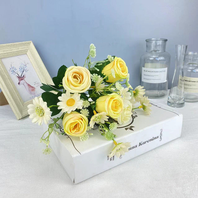 Valentine’s Day Faux Rose Bud Bouquet for Home Wedding Decor