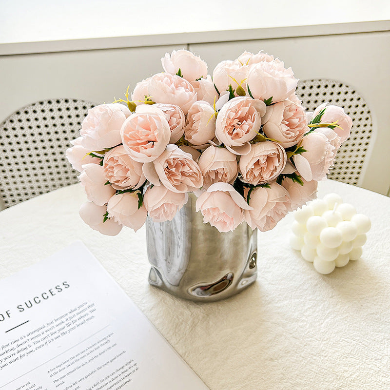 Artificial Peony Flower Bouquet Faux Floral Wedding Home Decor