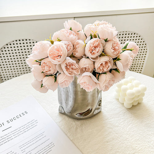 Artificial Peony Flower Bouquet Faux Floral Wedding Home Decor