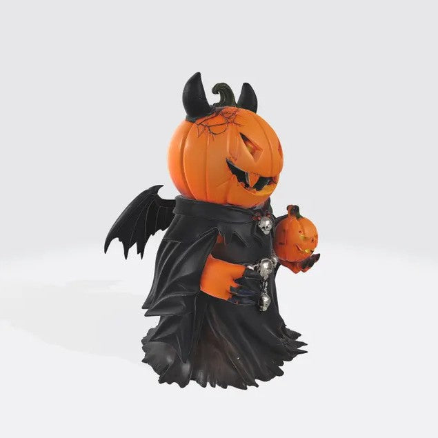 Halloween Pumpkin Devil Resin Figurine Home Decor