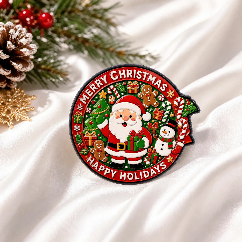 Christmas Pin Brooch Santa Snowman Holiday Jewelry