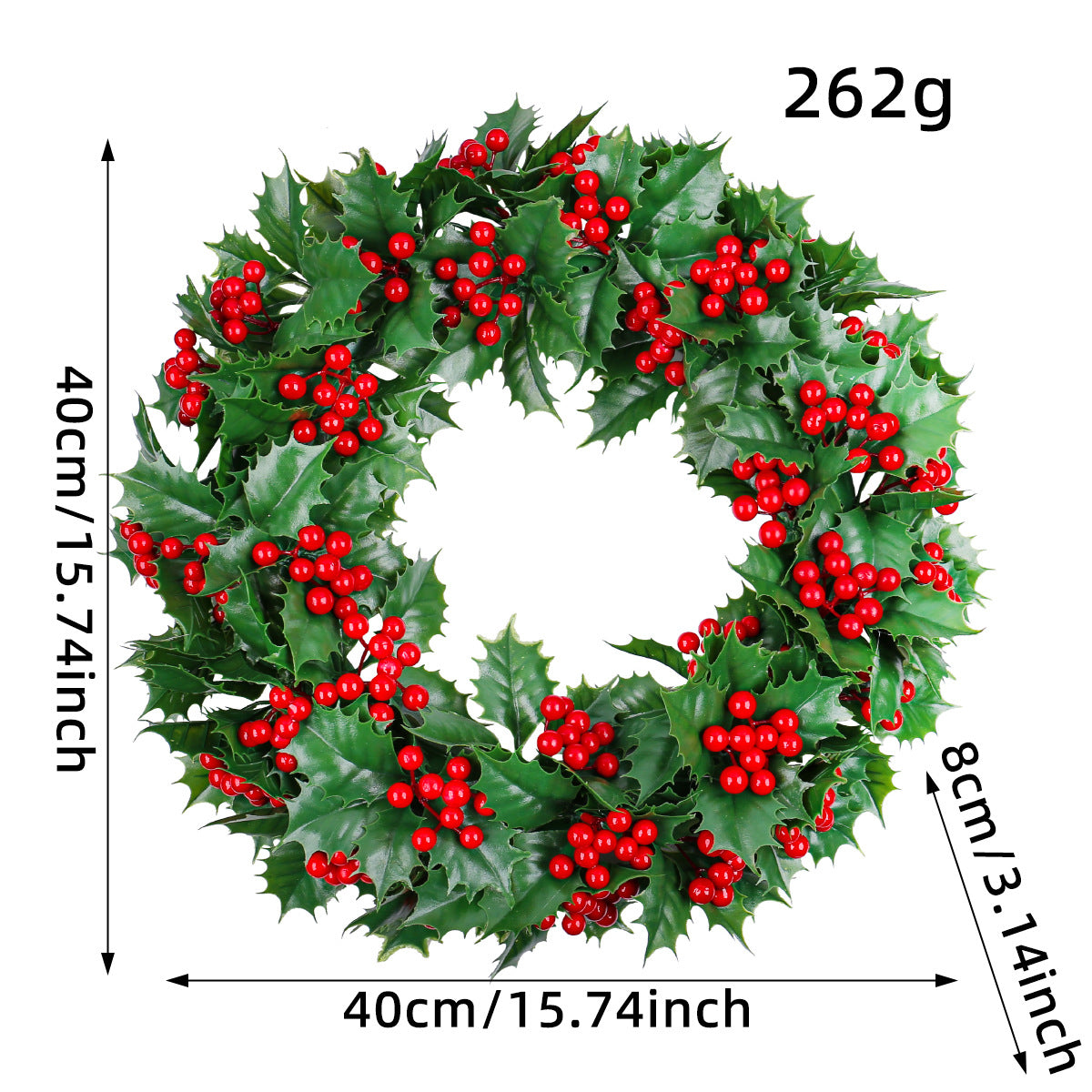 Handmade Christmas Wreath with Bow and Pine Accents