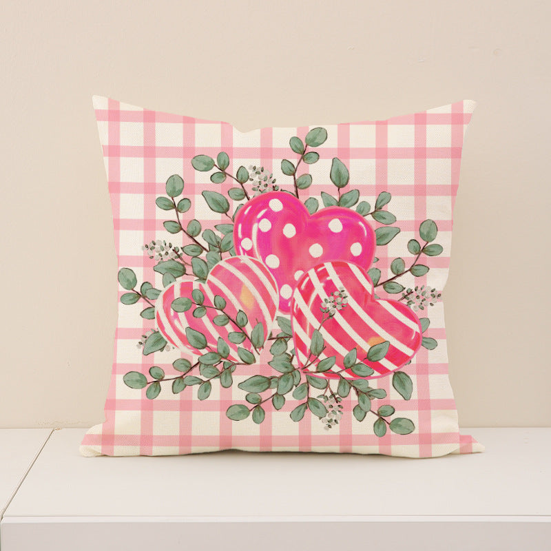 Pink Valentine Pillow Covers Set Love Heart Home Decor