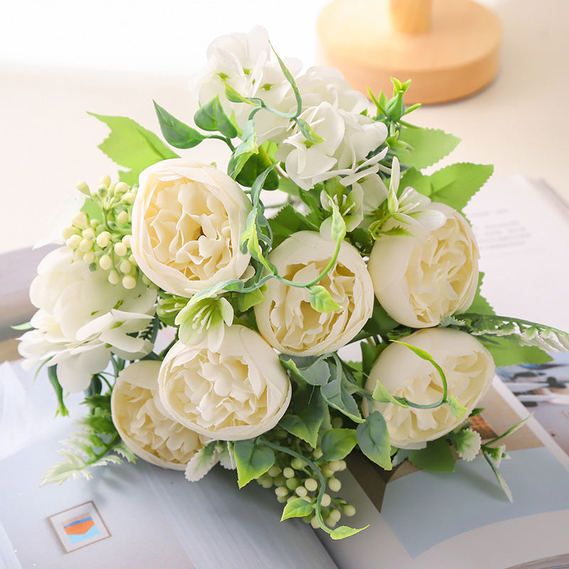 Valentine’s Day Nordic Faux Peony Bouquet Wedding Home Decor