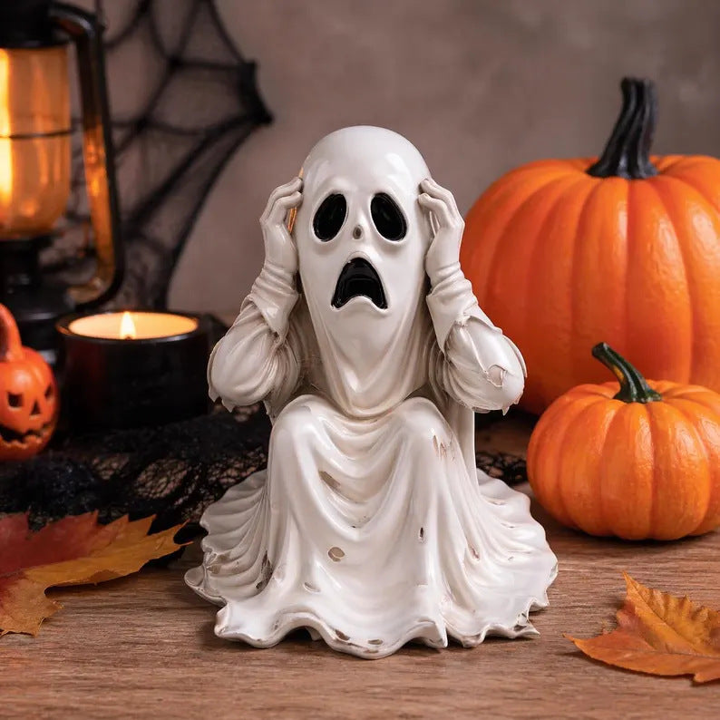 Halloween Ghost Sculpture Resin Figurine Home Decor