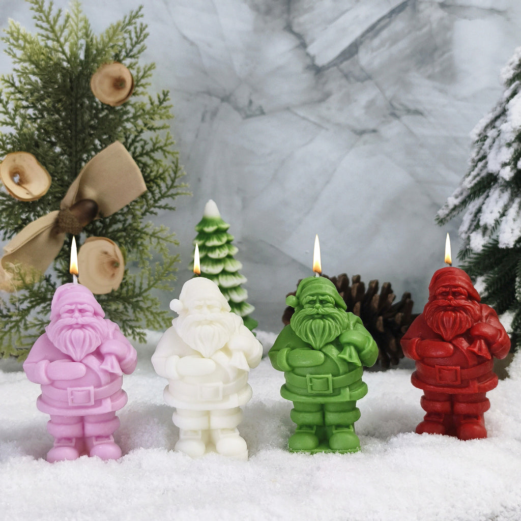 Christmas Santa Candle Holiday Decorative Candle Seasonal Home Decor