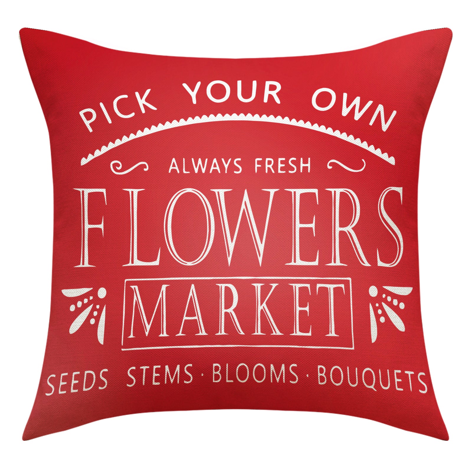 Valentine Tulip Print Linen Pillow Covers Spring Gift Decor