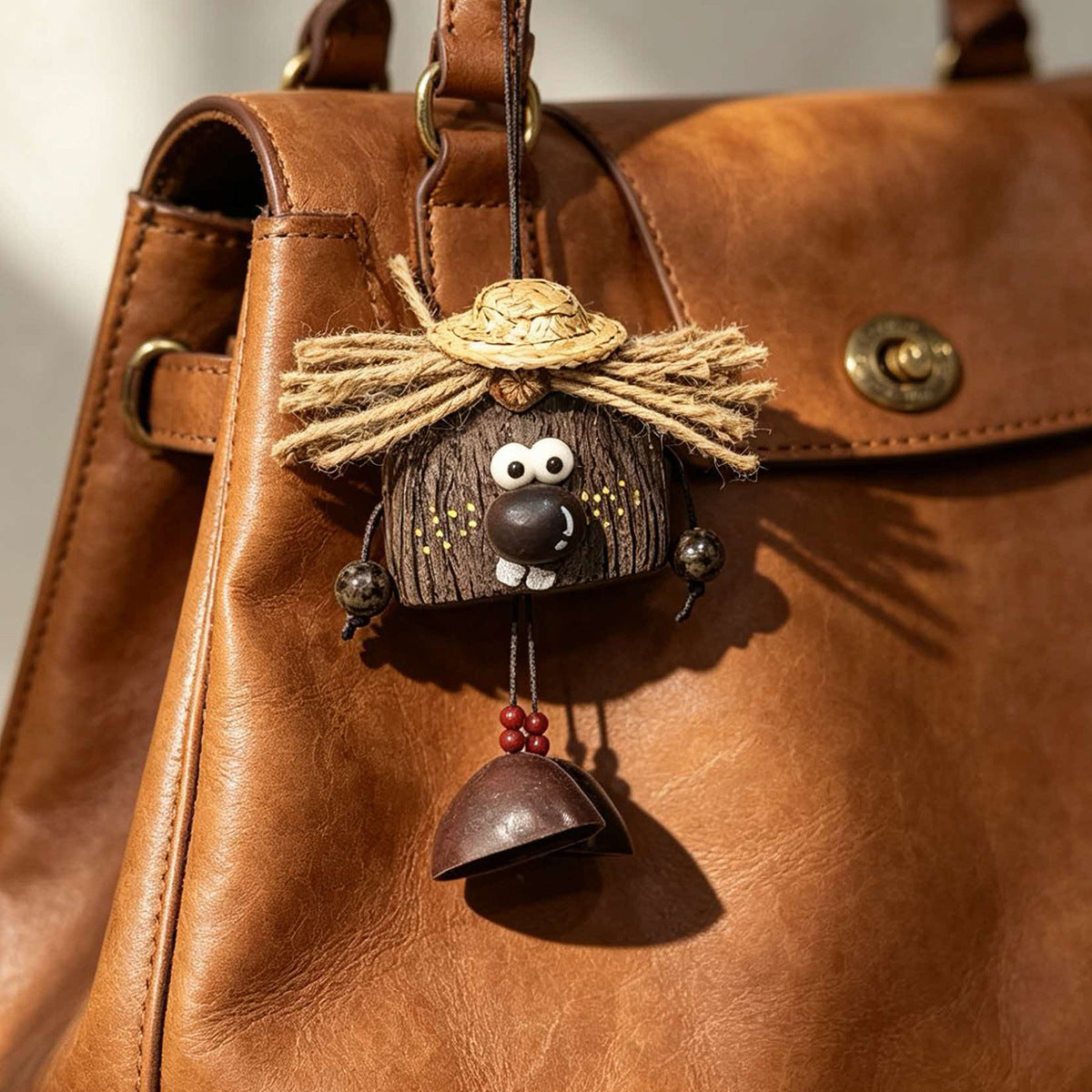 Handmade Fruit Shell Character Bag Charm Keychain