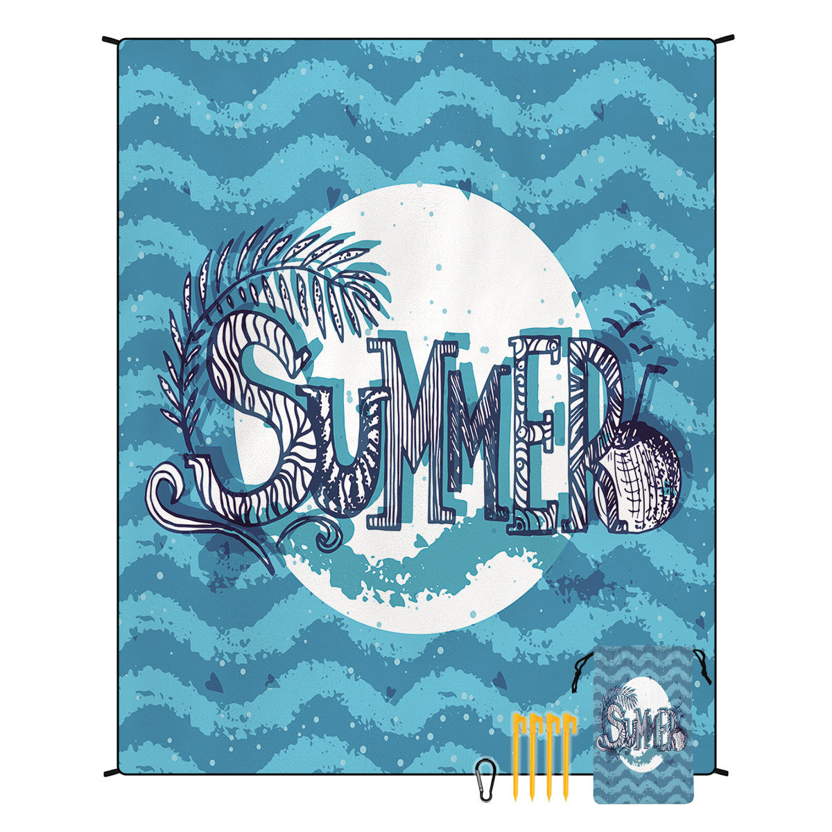Boho Beach Blanket Waterproof Picnic Mat Outdoor Camping Rug