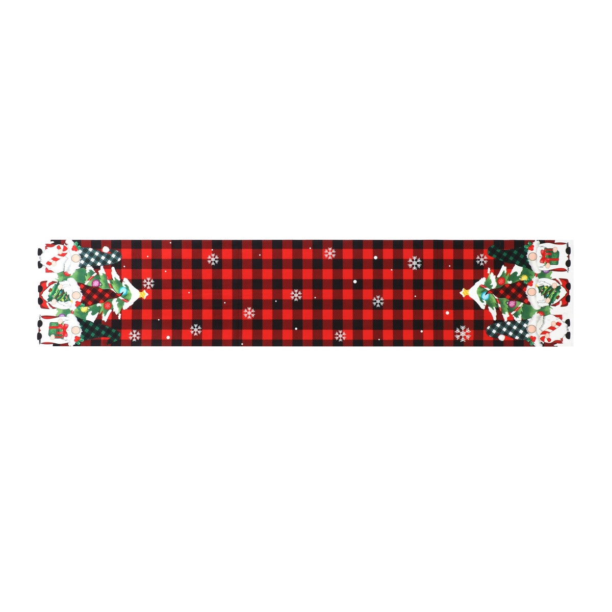 Fabric Christmas Table Runner Holiday Decoration Printed Decor