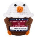 USA Eagle Crochet Plush Independence Day Gift Decor