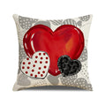 Valentine Red Heart Pillow Covers Set Modern Cozy Home Decor