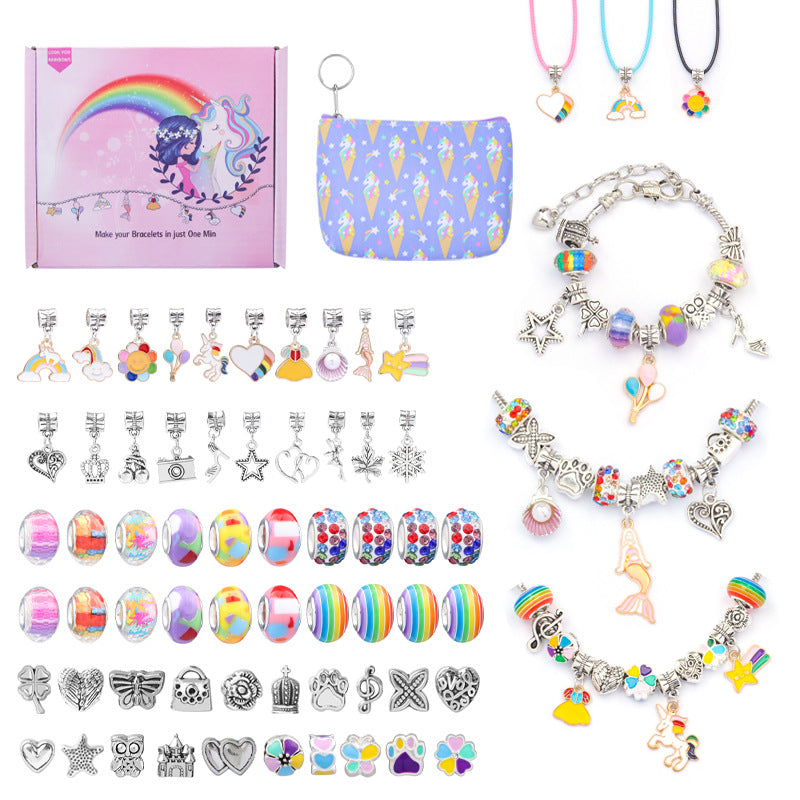 Unicorn DIY Jewelry Making Kit Charm Bracelet Set for Kids