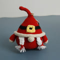 Handmade Crochet Christmas Gnome Ornament Keychain