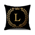 Valentine Home Decor Black Gold LOVE Letter Pillow Cover