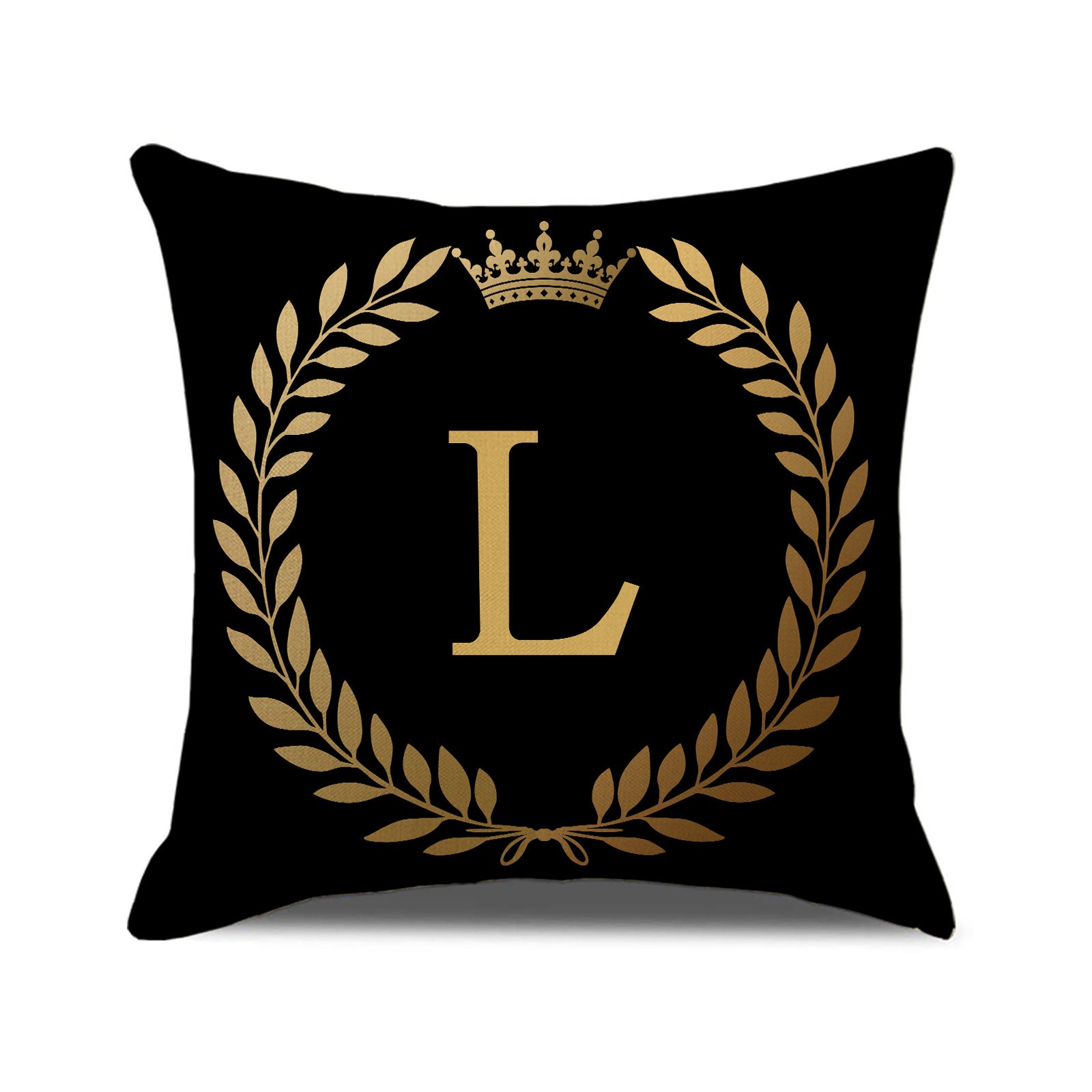 Valentine Home Decor Black Gold LOVE Letter Pillow Cover