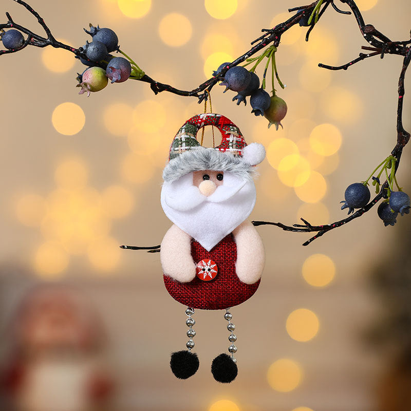 Plush Christmas Character Hanging Ornament Holiday Decor Set
