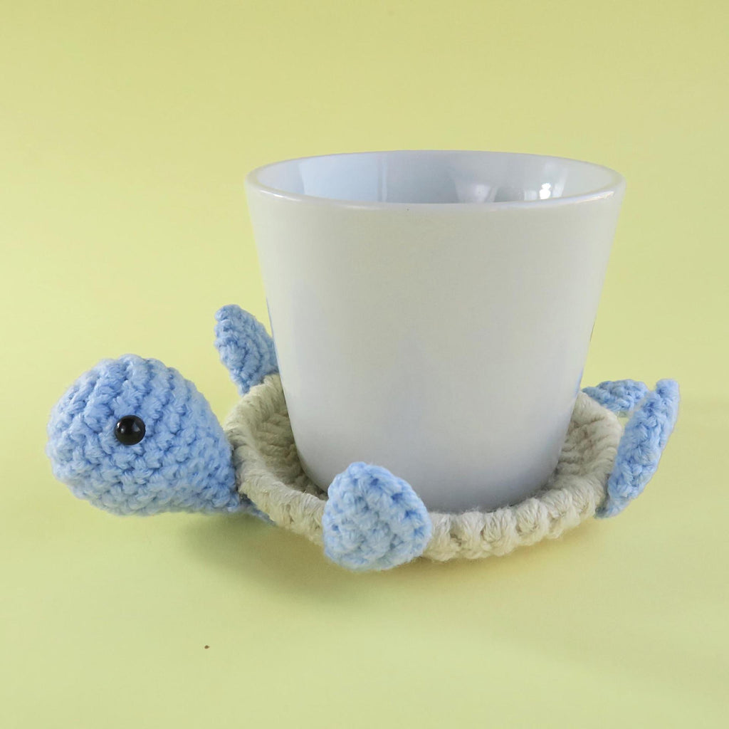 Crochet Animal Coaster Handmade Knit Mug Mat Table Decor