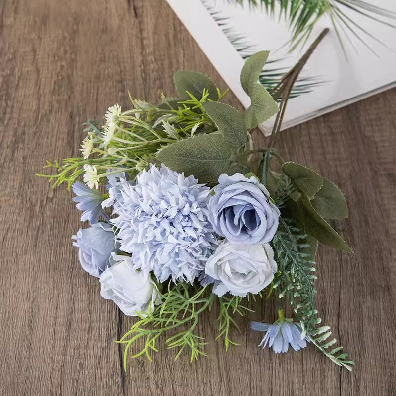 Valentine’s Day Faux Rose Hydrangea Bouquet Home Decor