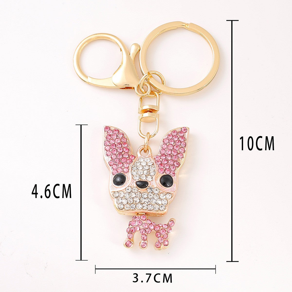 Valentine’s Day Rhinestone Dog Keychain Cute Bag Charm